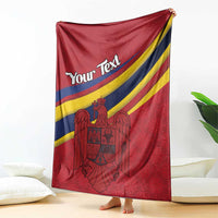 Personalized National Flag Of Romania Day Blanket Coat of arms
