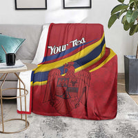 Personalized National Flag Of Romania Day Blanket Coat of arms