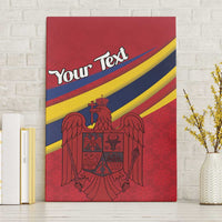 Personalized National Flag Of Romania Day Canvas Wall Art Coat of arms