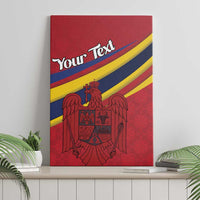 Personalized National Flag Of Romania Day Canvas Wall Art Coat of arms