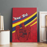 Personalized National Flag Of Romania Day Canvas Wall Art Coat of arms
