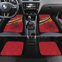 Personalized National Flag Of Romania Day Car Mats Coat of arms