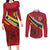 Personalized National Flag Of Romania Day Couples Matching Long Sleeve Bodycon Dress and Long Sleeve Button Shirt Coat of arms