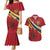 Personalized National Flag Of Romania Day Couples Matching Mermaid Dress and Hawaiian Shirt Coat of arms