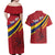 Personalized National Flag Of Romania Day Couples Matching Off Shoulder Maxi Dress and Hawaiian Shirt Coat of arms