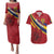Personalized National Flag Of Romania Day Couples Matching Puletasi and Hawaiian Shirt Coat of arms