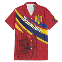 Personalized National Flag Of Romania Day Family Matching Mermaid Dress and Hawaiian Shirt Coat of arms