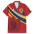 Personalized National Flag Of Romania Day Family Matching Mermaid Dress and Hawaiian Shirt Coat of arms
