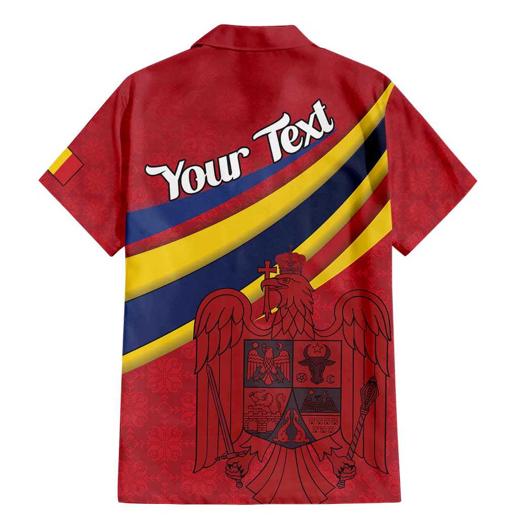 Personalized National Flag Of Romania Day Family Matching Mermaid Dress and Hawaiian Shirt Coat of arms