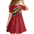 Personalized National Flag Of Romania Day Family Matching Off The Shoulder Long Sleeve Dress and Hawaiian Shirt Coat of arms