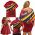 Personalized National Flag Of Romania Day Family Matching Off Shoulder Short Dress and Hawaiian Shirt Coat of arms