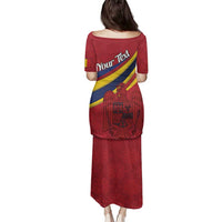 Personalized National Flag Of Romania Day Family Matching Puletasi and Hawaiian Shirt Coat of arms