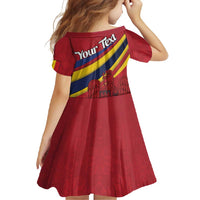 Personalized National Flag Of Romania Day Family Matching Summer Maxi Dress and Hawaiian Shirt Coat of arms