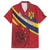 Personalized National Flag Of Romania Day Family Matching Tank Maxi Dress and Hawaiian Shirt Coat of arms