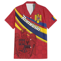 Personalized National Flag Of Romania Day Hawaiian Shirt Coat of arms