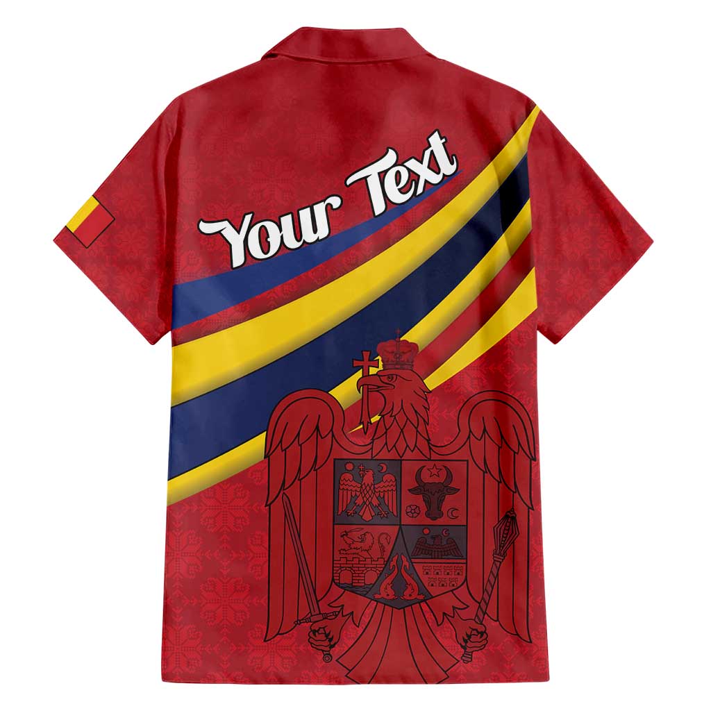 Personalized National Flag Of Romania Day Hawaiian Shirt Coat of arms