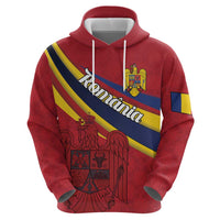 Personalized National Flag Of Romania Day Hoodie Coat of arms
