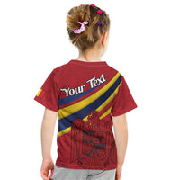 Personalized National Flag Of Romania Day Kid T Shirt Coat of arms