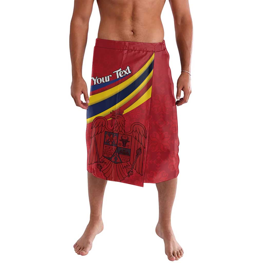 Personalized National Flag Of Romania Day Lavalava Coat of arms