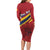 Personalized National Flag Of Romania Day Long Sleeve Bodycon Dress Coat of arms