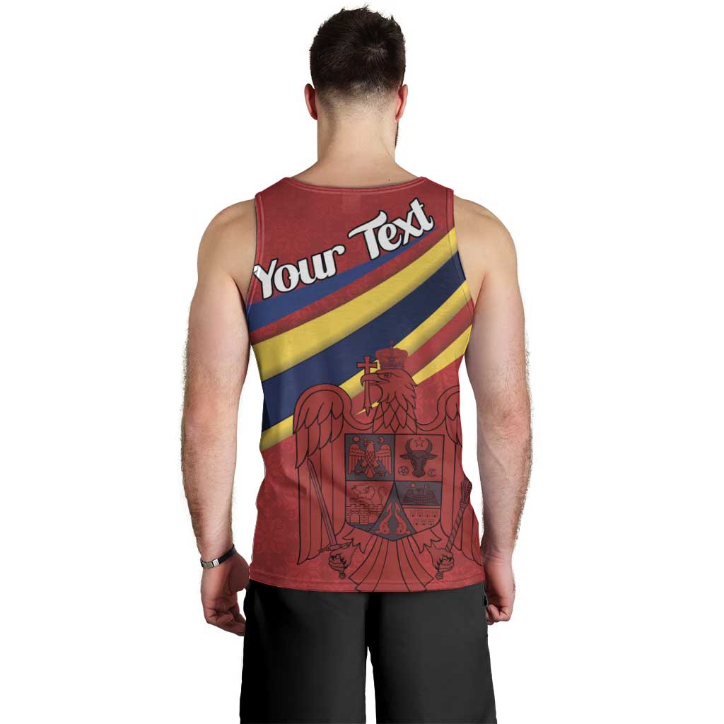 Personalized National Flag Of Romania Day Men Tank Top Coat of arms
