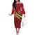 Personalized National Flag Of Romania Day Off The Shoulder Long Sleeve Dress Coat of arms