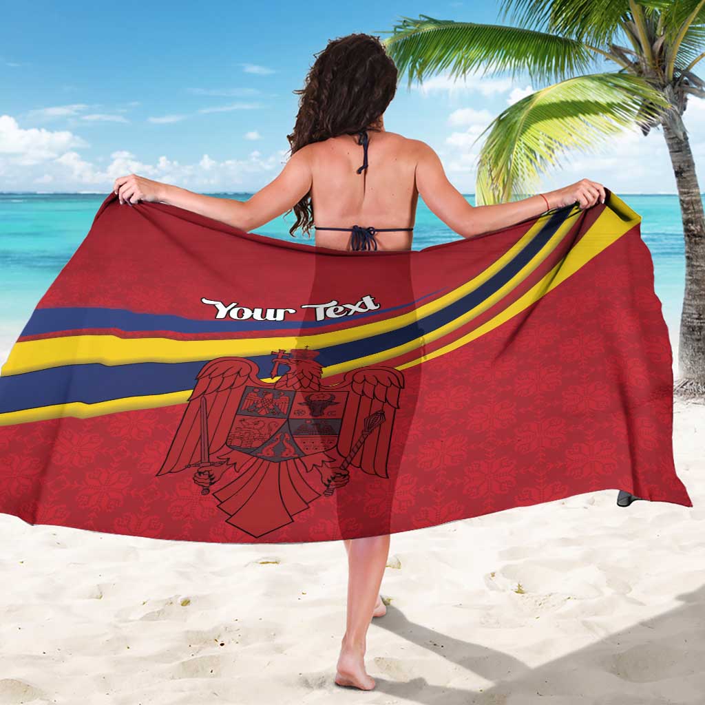 Personalized National Flag Of Romania Day Sarong Coat of arms
