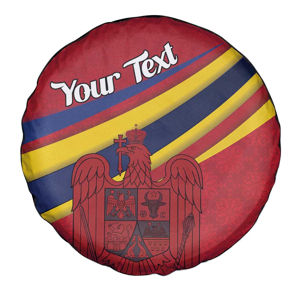 Personalized National Flag Of Romania Day Spare Tire Cover Coat of arms