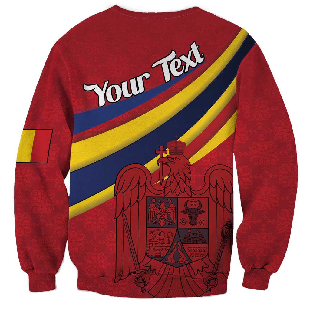 Personalized National Flag Of Romania Day Sweatshirt Coat of arms
