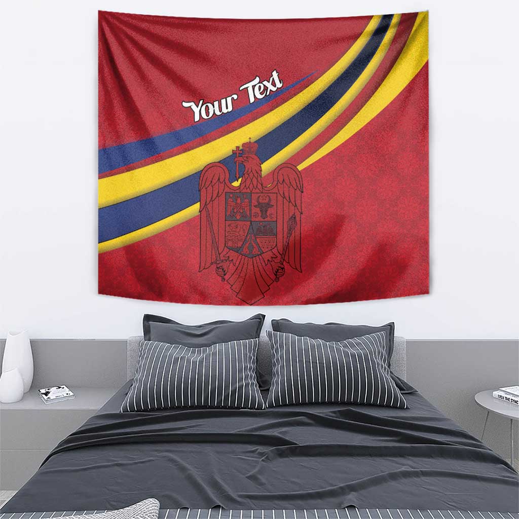 Personalized National Flag Of Romania Day Tapestry Coat of arms