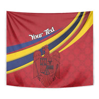 Personalized National Flag Of Romania Day Tapestry Coat of arms