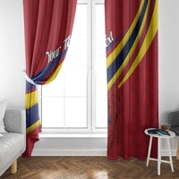 Personalized National Flag Of Romania Day Window Curtain Coat of arms