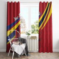 Personalized National Flag Of Romania Day Window Curtain Coat of arms