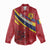 Personalized National Flag Of Romania Day Women Casual Shirt Coat of arms