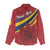 Personalized National Flag Of Romania Day Women Casual Shirt Coat of arms