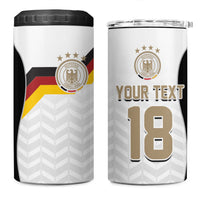 Custom Germany Football 4 in 1 Can Cooler Tumbler Black Eagle Glory 2026 Fan Edition