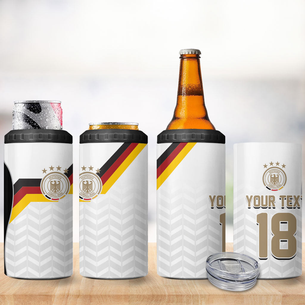 Custom Germany Football 4 in 1 Can Cooler Tumbler Black Eagle Glory 2026 Fan Edition