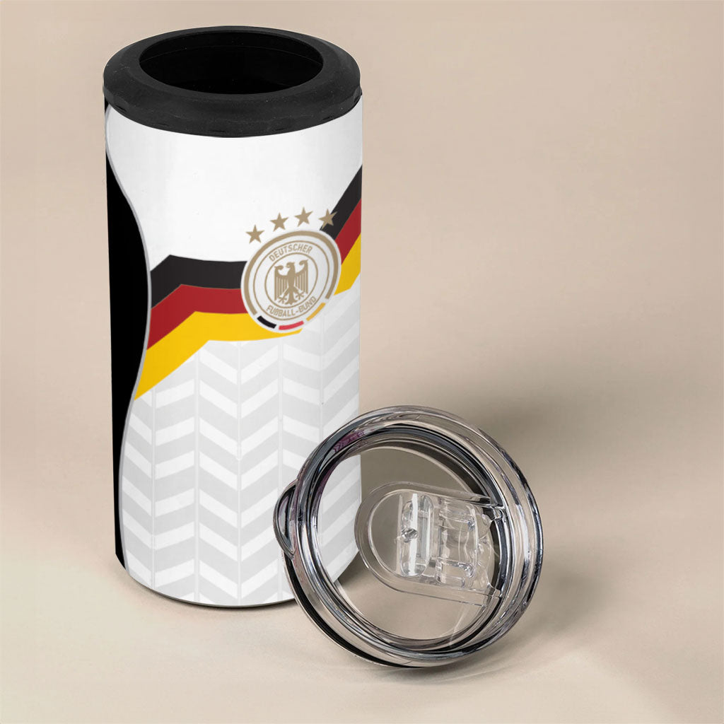 Custom Germany Football 4 in 1 Can Cooler Tumbler Black Eagle Glory 2026 Fan Edition
