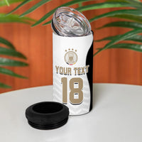 Custom Germany Football 4 in 1 Can Cooler Tumbler Black Eagle Glory 2026 Fan Edition