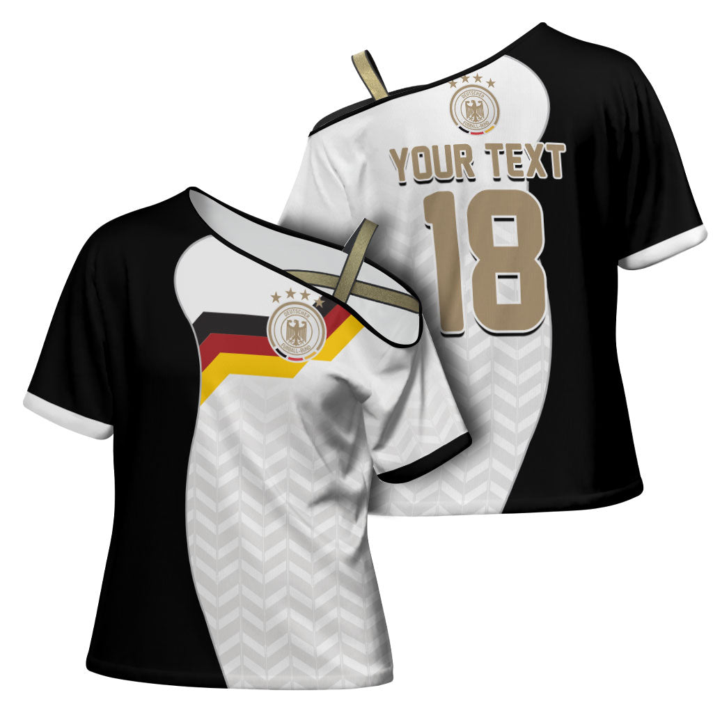 Custom Germany Football Cross Shoulder Shirt Black Eagle Glory 2026 Fan Edition