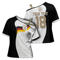 Custom Germany Football Cross Shoulder Shirt Black Eagle Glory 2026 Fan Edition