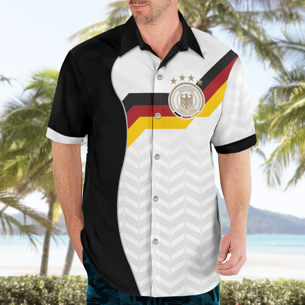 Custom Germany Football Hawaiian Shirt Black Eagle Glory 2026 Fan Edition