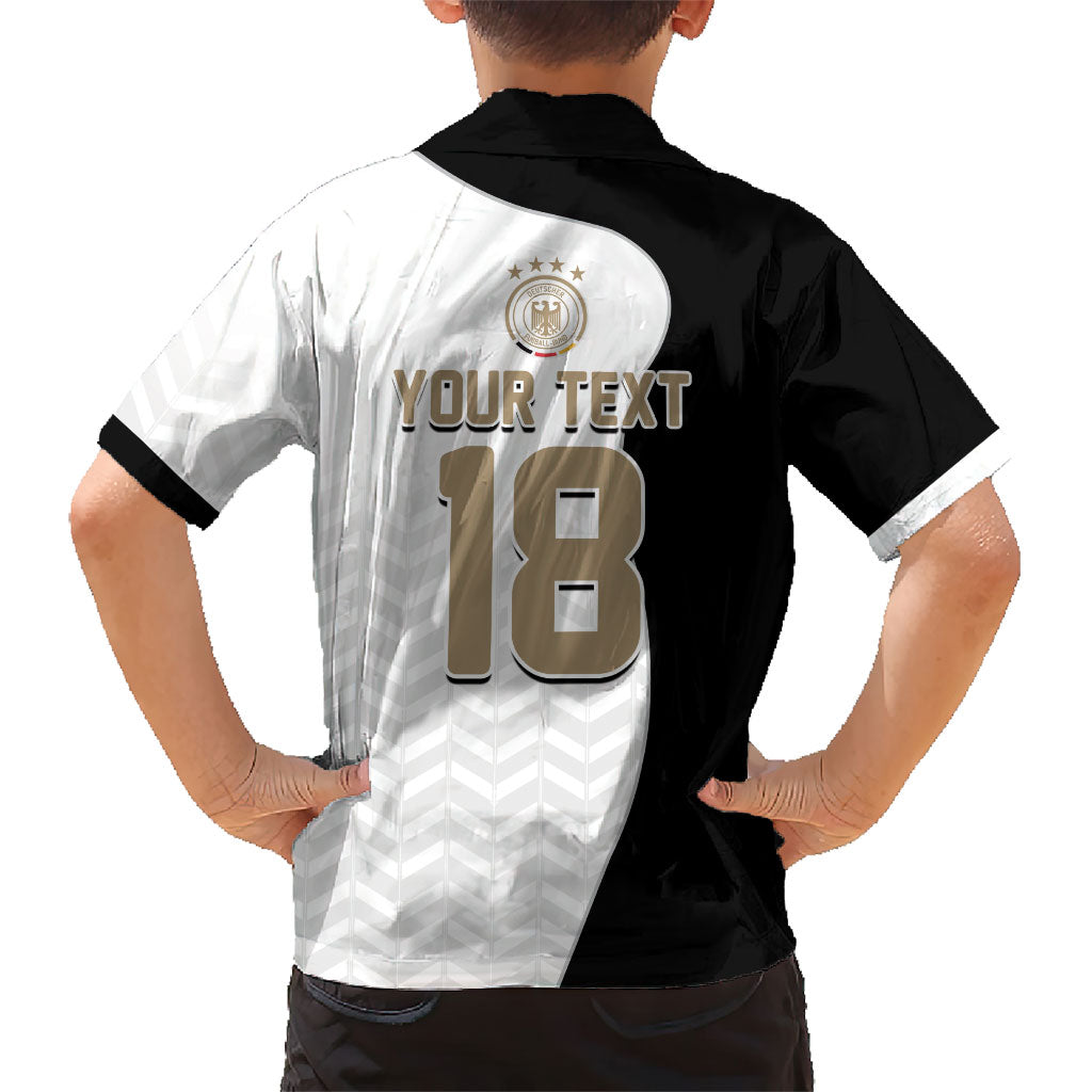 Custom Germany Football Kid Hawaiian Shirt Black Eagle Glory 2026 Fan Edition