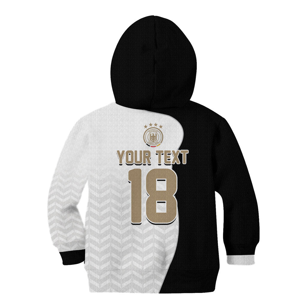 Custom Germany Football Kid Hoodie Black Eagle Glory 2026 Fan Edition