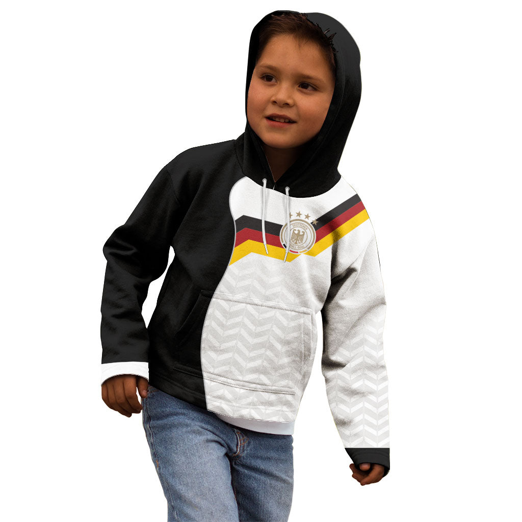 Custom Germany Football Kid Hoodie Black Eagle Glory 2026 Fan Edition
