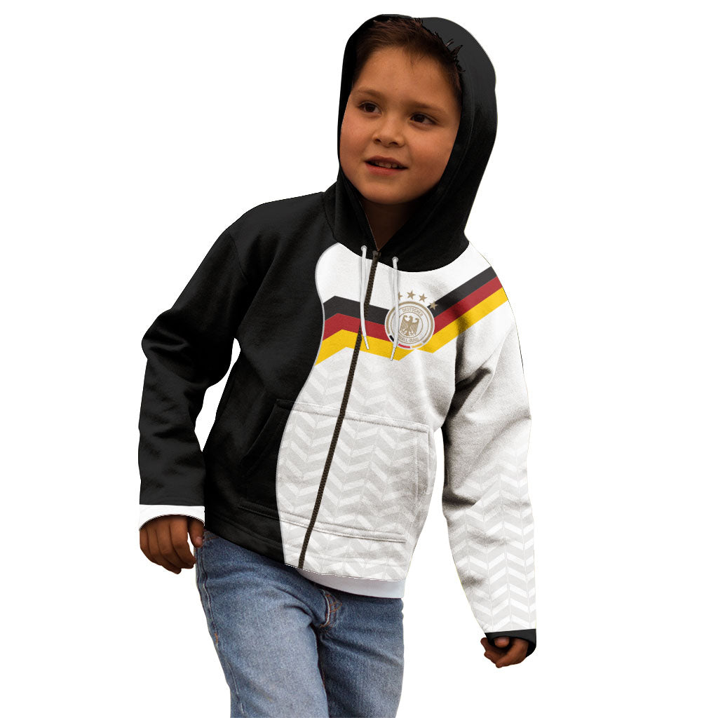 Custom Germany Football Kid Hoodie Black Eagle Glory 2026 Fan Edition