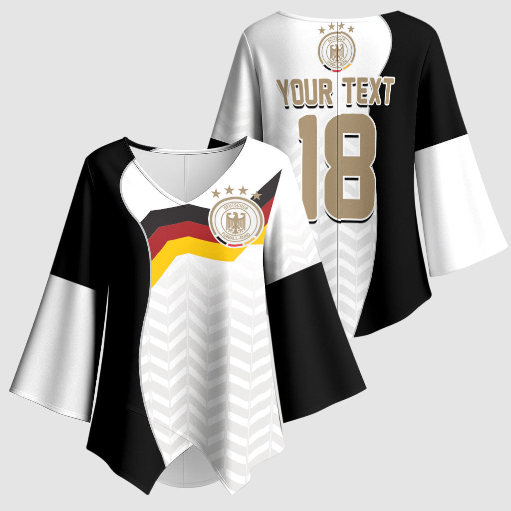 Custom Germany Football Kimono Sleeve Blouse Black Eagle Glory 2026 Fan Edition