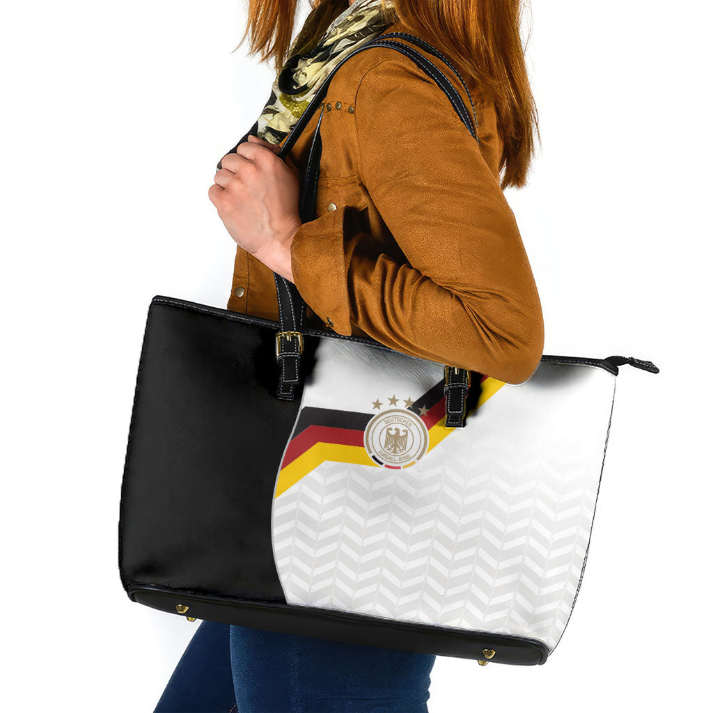 Germany Football Leather Tote Bag Black Eagle Glory 2026 Fan Edition