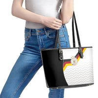 Germany Football Leather Tote Bag Black Eagle Glory 2026 Fan Edition