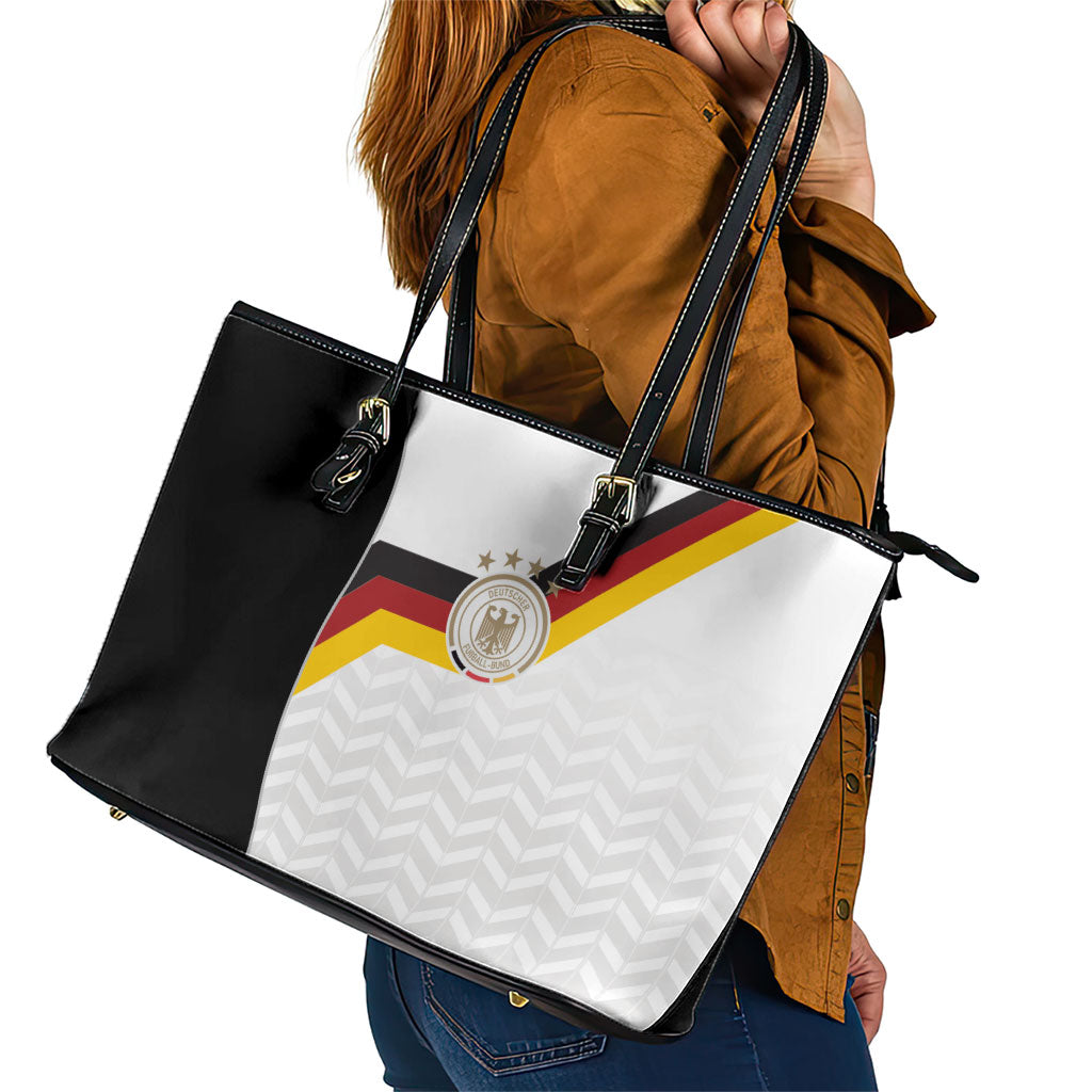 Germany Football Leather Tote Bag Black Eagle Glory 2026 Fan Edition